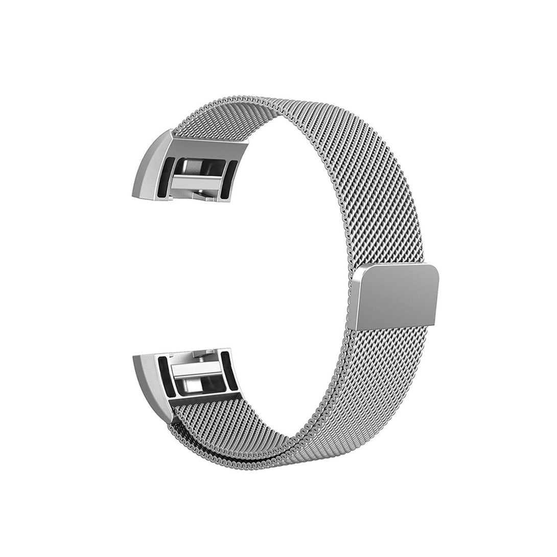 Strap Band Milanese Loop Band for Fitbit Charge 2 - Silver