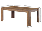 Azar Dining Table Rectangle 160 x 80cm - Walnut