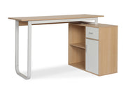 Yates 120cm Computer Desk with Right Cabinet - Oak