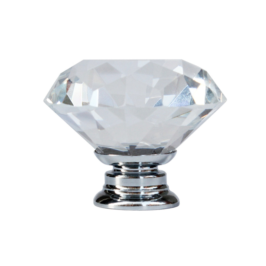 10 x Diamond Crystal Glass Knobs Drawer Handles Knobs