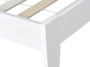 Meri Single Wooden Slat Bed Frame - White