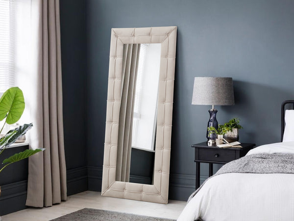 CUKOOS Velvet Standing Mirror - CHAMPAGNE