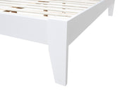 Meri Queen Wooden Slat Bed Frame - White