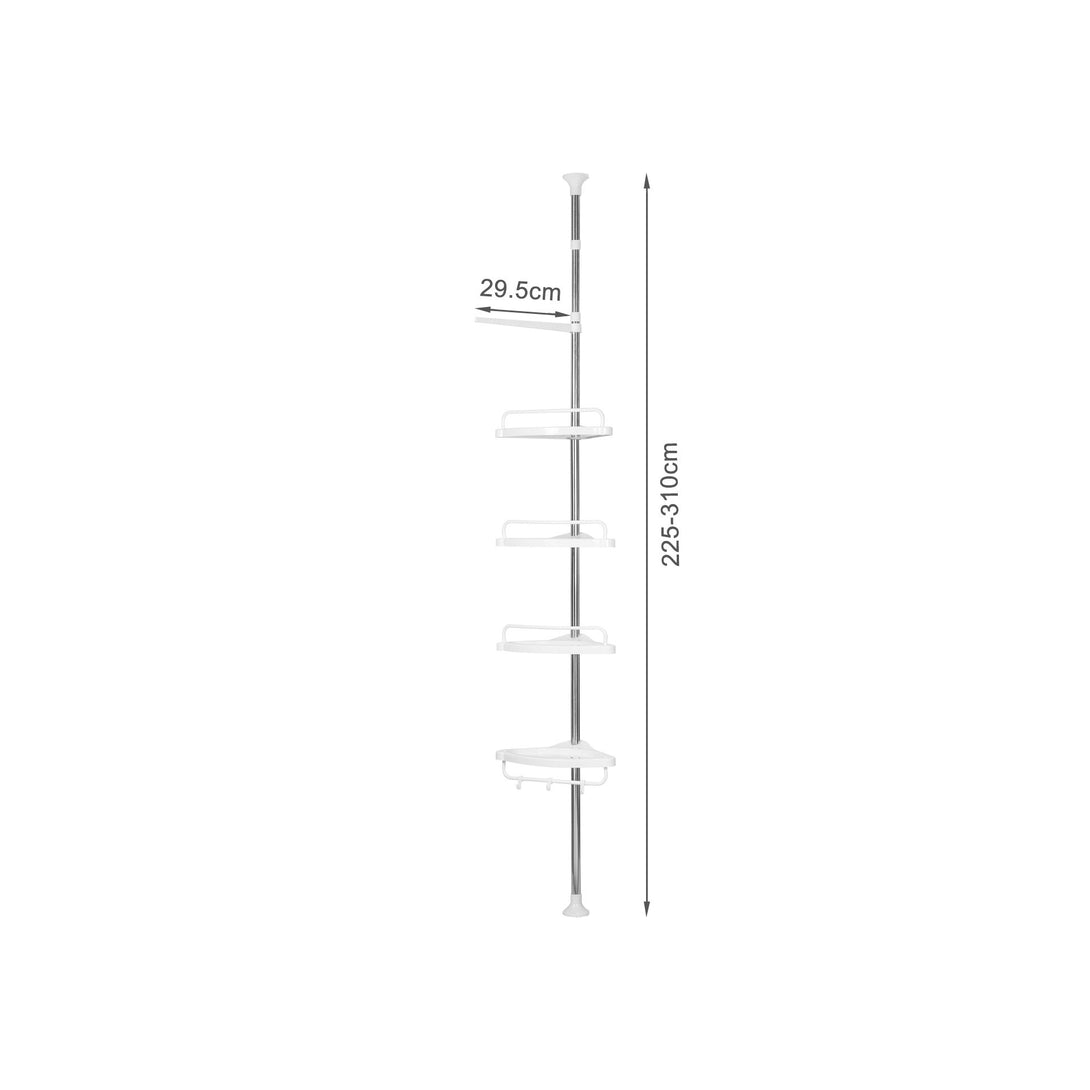 Adjustable Tension Pole Corner Shower Caddy