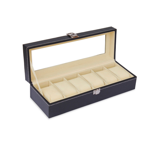 6 Slots Watch Storage Box Display Case