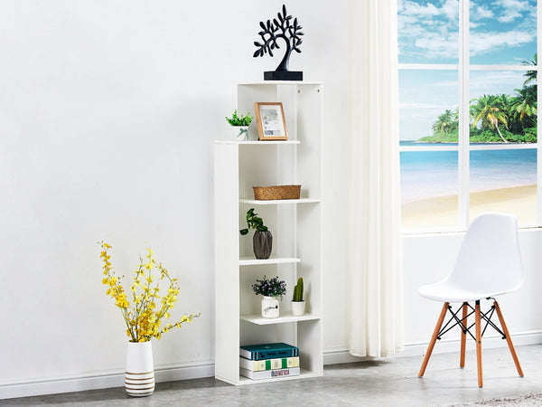MONETTE 150cm Bookshelf - WHITE