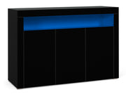 Shiel Sideboard Buffet Table 3 Door - Black