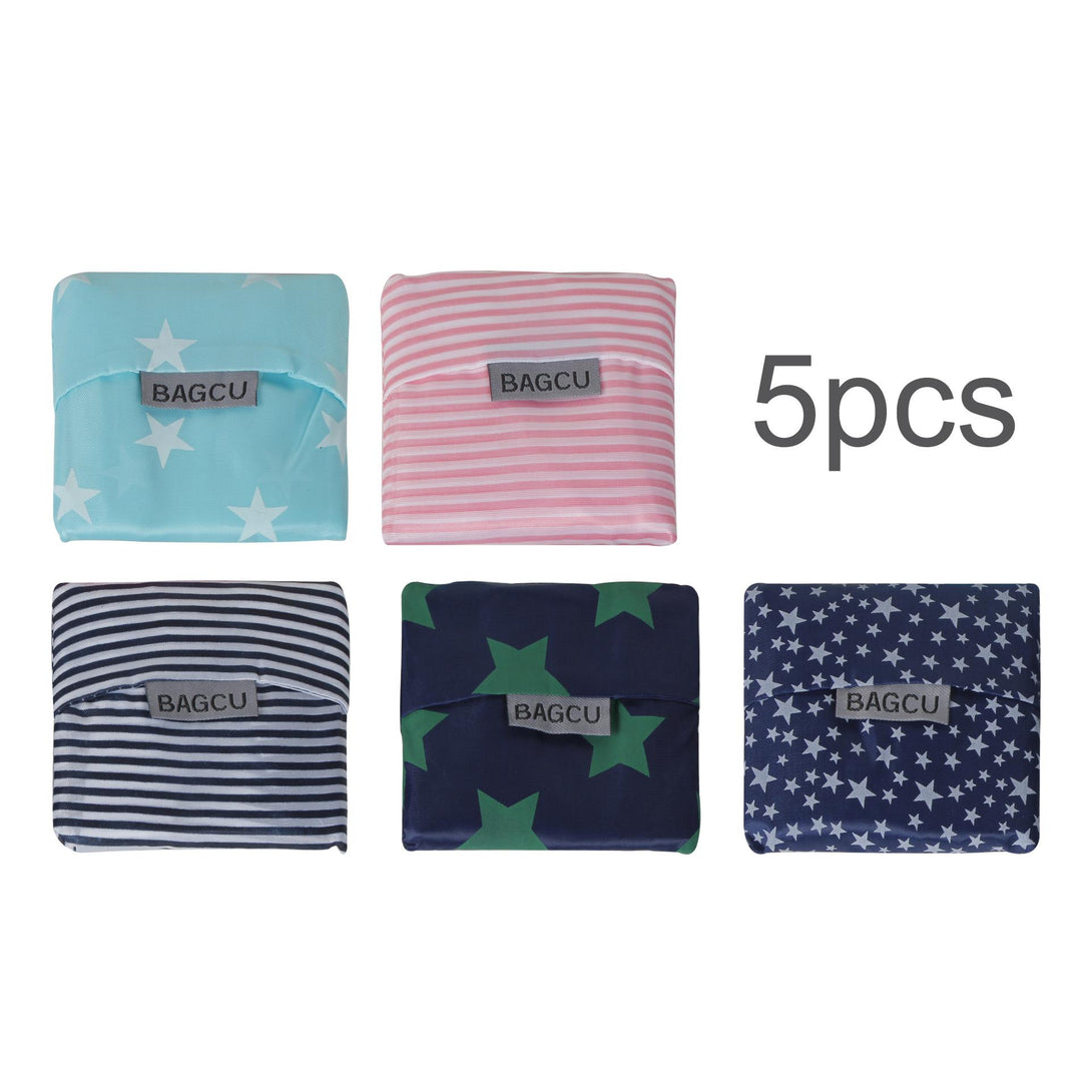 Foldable Reusable Bags Eco Grocery Shopping Bags - Set of 5
