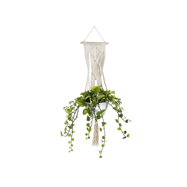 Hessian Macrame Rope Macrame Plant Hanger Macrame Pot Hanger - Beads