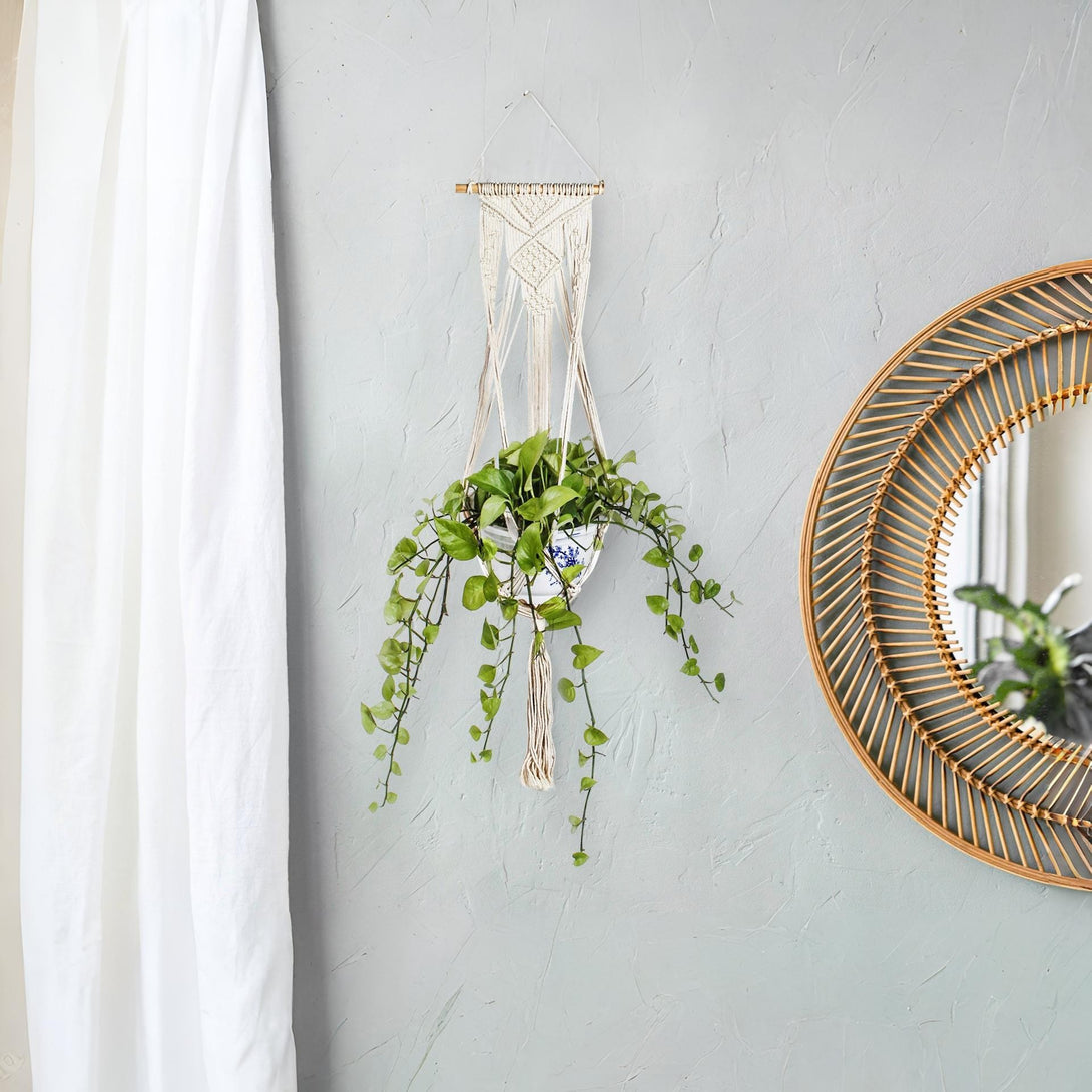 Hessian Macrame Rope Macrame Plant Hanger Macrame Pot Hanger - Braids