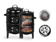 3 in 1 Charcoal BBQ Smoker Grill