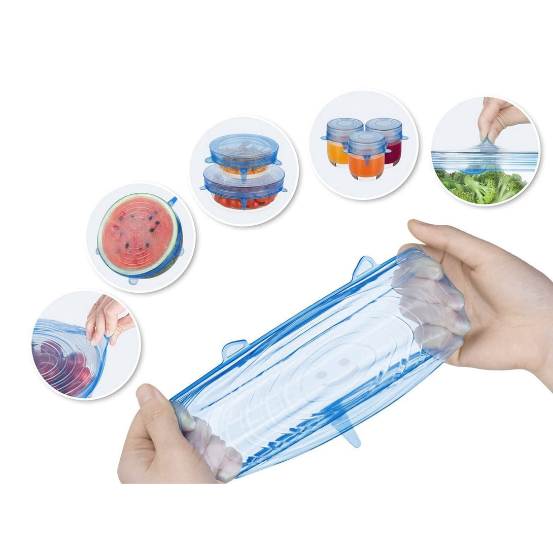 Reusable Silicone Stretch Lids 6pcs Set