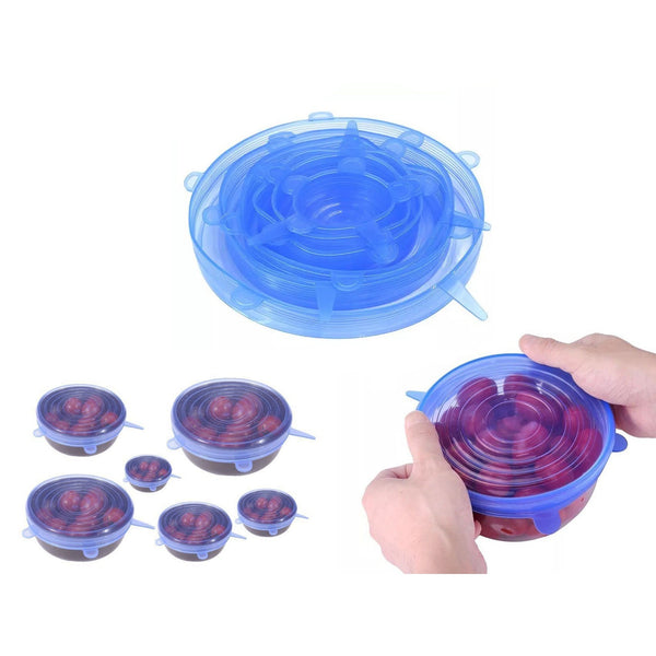Reusable Silicone Stretch Lids 6pcs Set