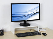 Monitor Stand Desk Storage - White