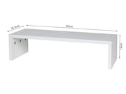 Monitor Stand Desk Storage - White