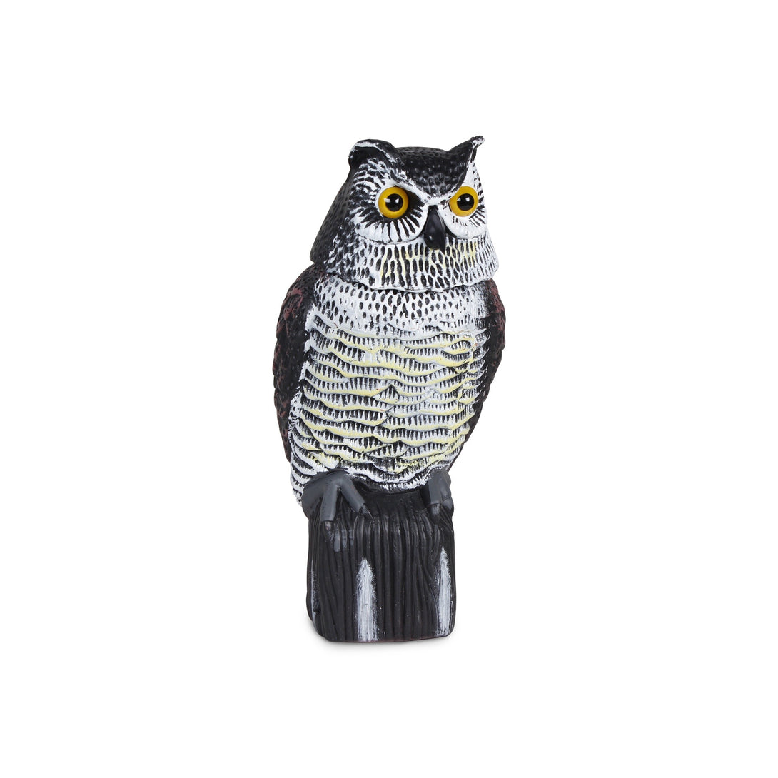 Garden Protection Repellent Bird Scarer Rotating Head Owl Statue