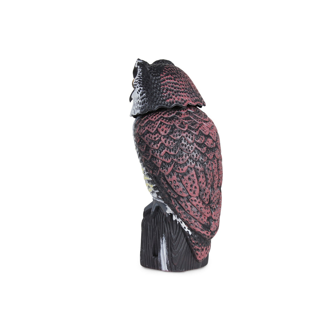 Garden Protection Repellent Bird Scarer Rotating Head Owl Statue