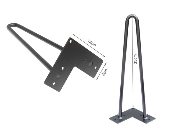 Hairpin Table Leg 2 Rod 35cm - Set of 4