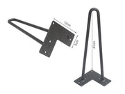 Hairpin Table Leg 2 Rod 41cm - Set of 4