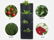 Garden Hanging Wall Planter 4-Pocket
