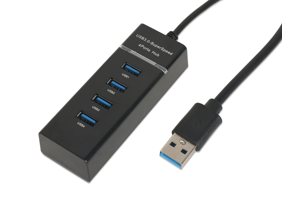 4 Port USB 3.0 Hub - Black (0.001m3 - 0.05kg)