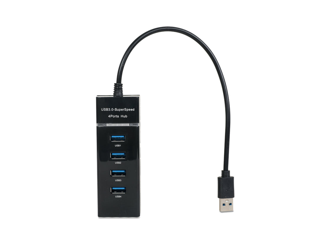 4 Port USB 3.0 Hub - Black (0.001m3 - 0.05kg)