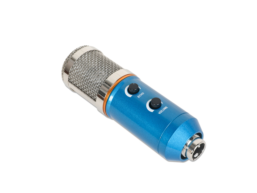 USB Condenser Microphone with Stand - Blue (0.002m3 - 0.6kg)