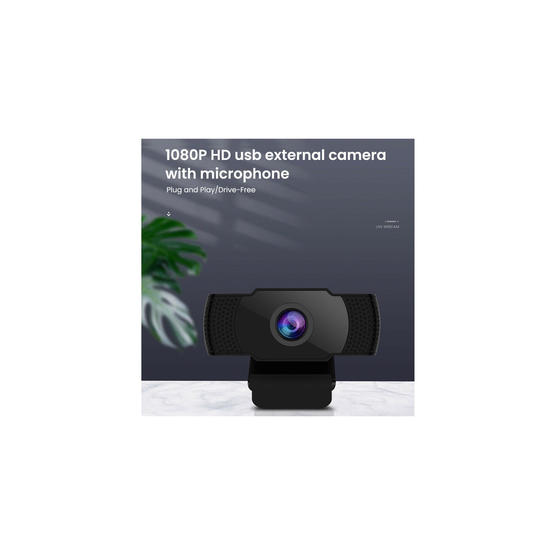 1080P HD USB Webcam with Microphone (0.001m3 - 0.11kg)