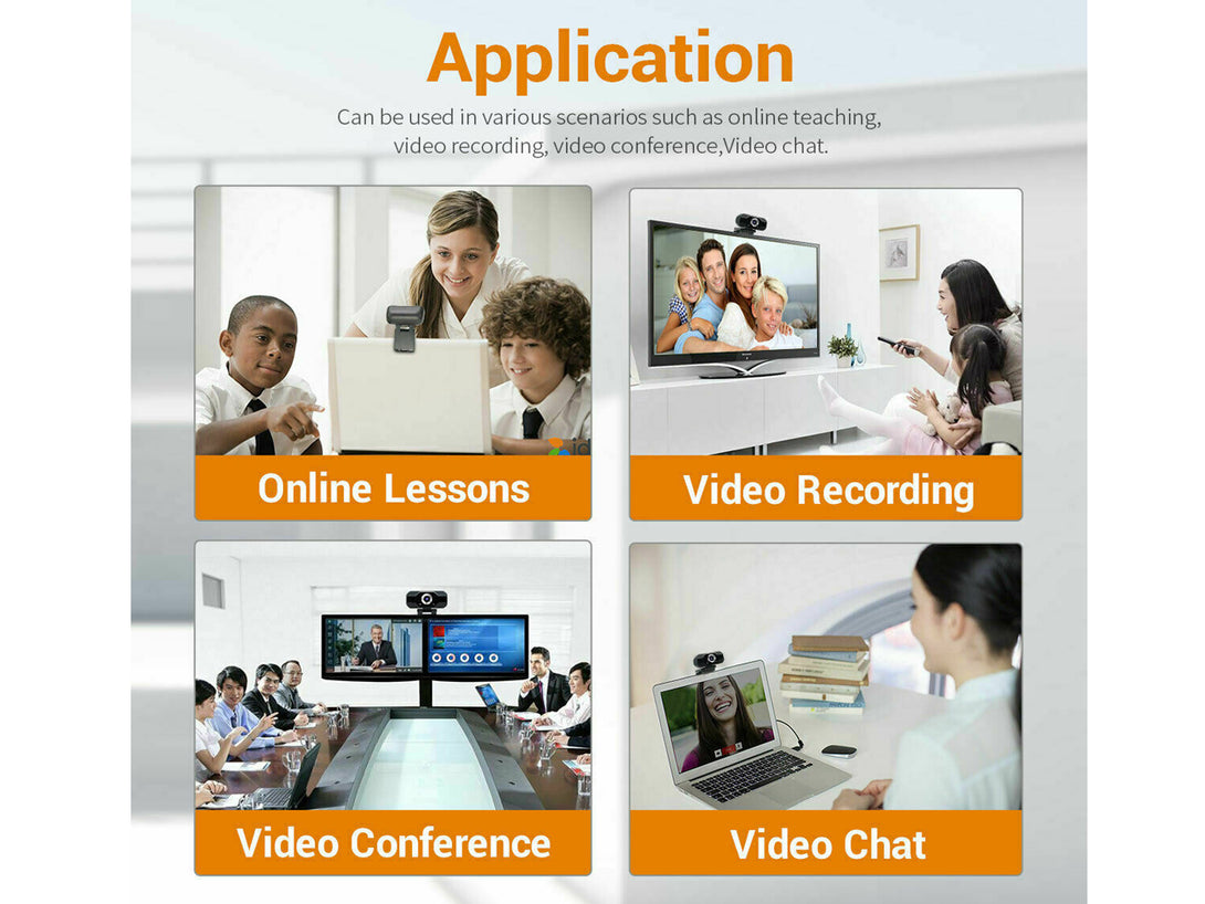 1080P Full HD Webcam with Microphone (0.001m3 - 0.074kg)