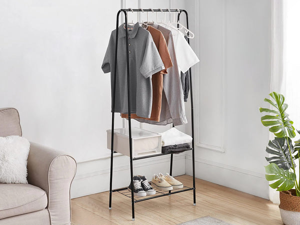 Metal Garment Clothes Rack - Black