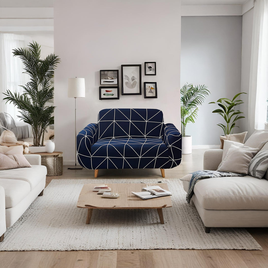 Single Sofa Cover Couch Cover 90-140cm - Grid