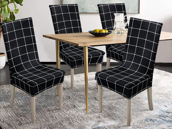 Dining Chair Cover - Set of 4 - Plaid