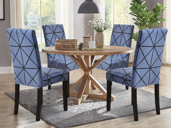 Dining Chair Cover - Set of 4 - Grid