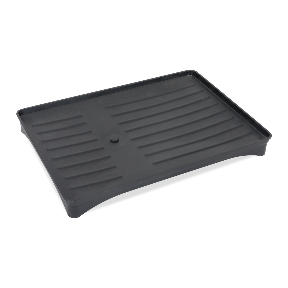 2 Tier Kitchen Storage Dish Rack Drainer - Black
