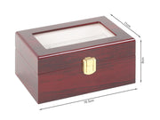 3 Slots Wooden Watch Storage Box Display Case