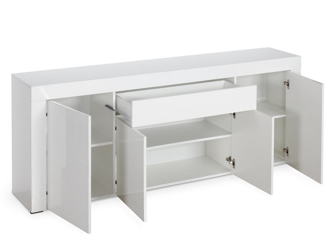 Guier High Gloss Sideboard Buffet Table - White