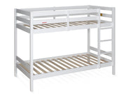 Maroon Single Wooden Bunk Bed - White