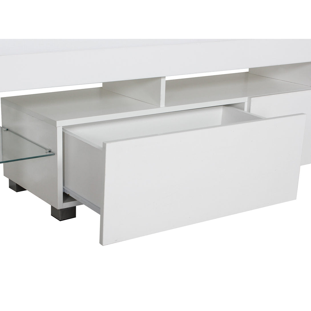 Zoar 1.9m LED Entertainment Unit - White