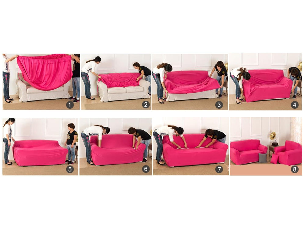 Single Seater Sofa Couch Cover 90-140cm - Navy