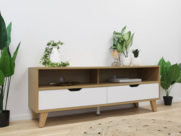 Schertz 1.4m Entertainment Unit - Oak