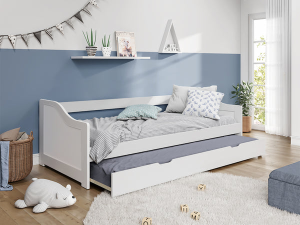 Laila Wooden Trundle Bed - Single