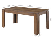 Azar Dining Table Rectangle 180 x 90cm - Walnut