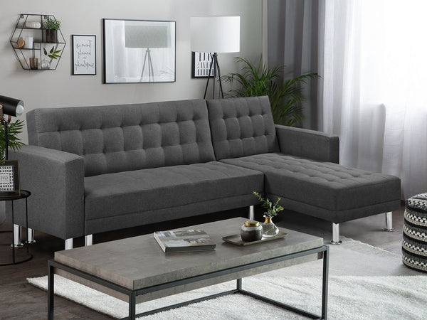 Colorado Sofa Bed Futon with Chaise - Dark Grey