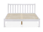 Baker Double Wooden Bed - White
