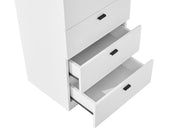Hekla Tallboy 5 Drawer Chest Dresser - White