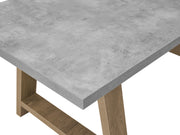 Tommie 1.8M Rectangular Dining Table - Cement + Oak