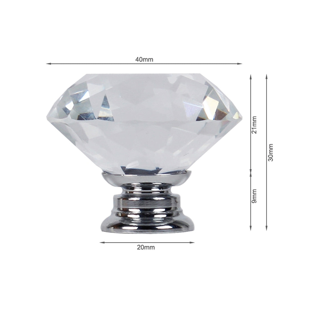 10 x Diamond Crystal Glass Knobs Drawer Handles Knobs