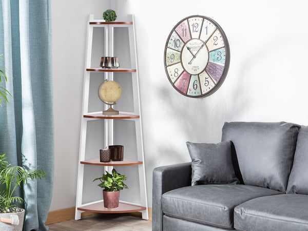GLAZIER 5 Tier Corner Shelf - WHITE