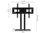 TV Stand With Glass Base Height Adjustable 32-70"
