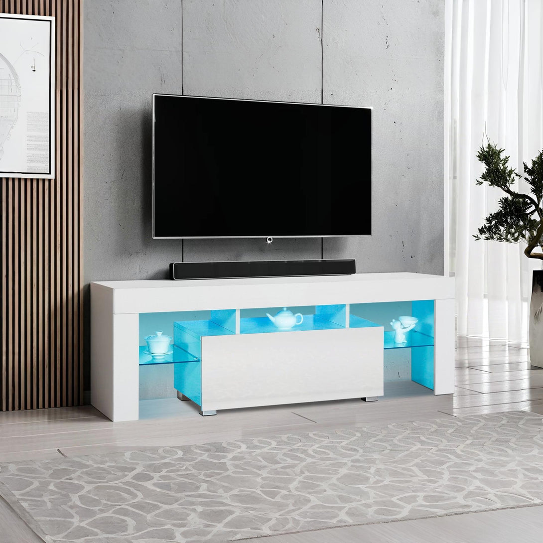 Frannie 1.3m LED Entertainment Unit - White